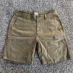 Flint and Tinder Shorts Mens 33 Khaki Chino Huckberry Outdoors Hiking 8" Inseam